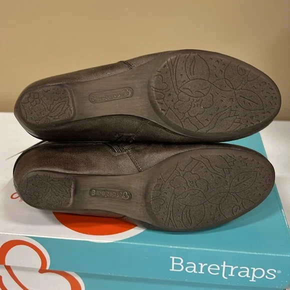 BareTraps Brown Ankle Booties with Ruched Design NEW. 8M - Picture 15 of 16